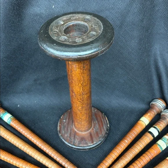 Vintage Wooden Spool and textile spools - Picture 4 of 6